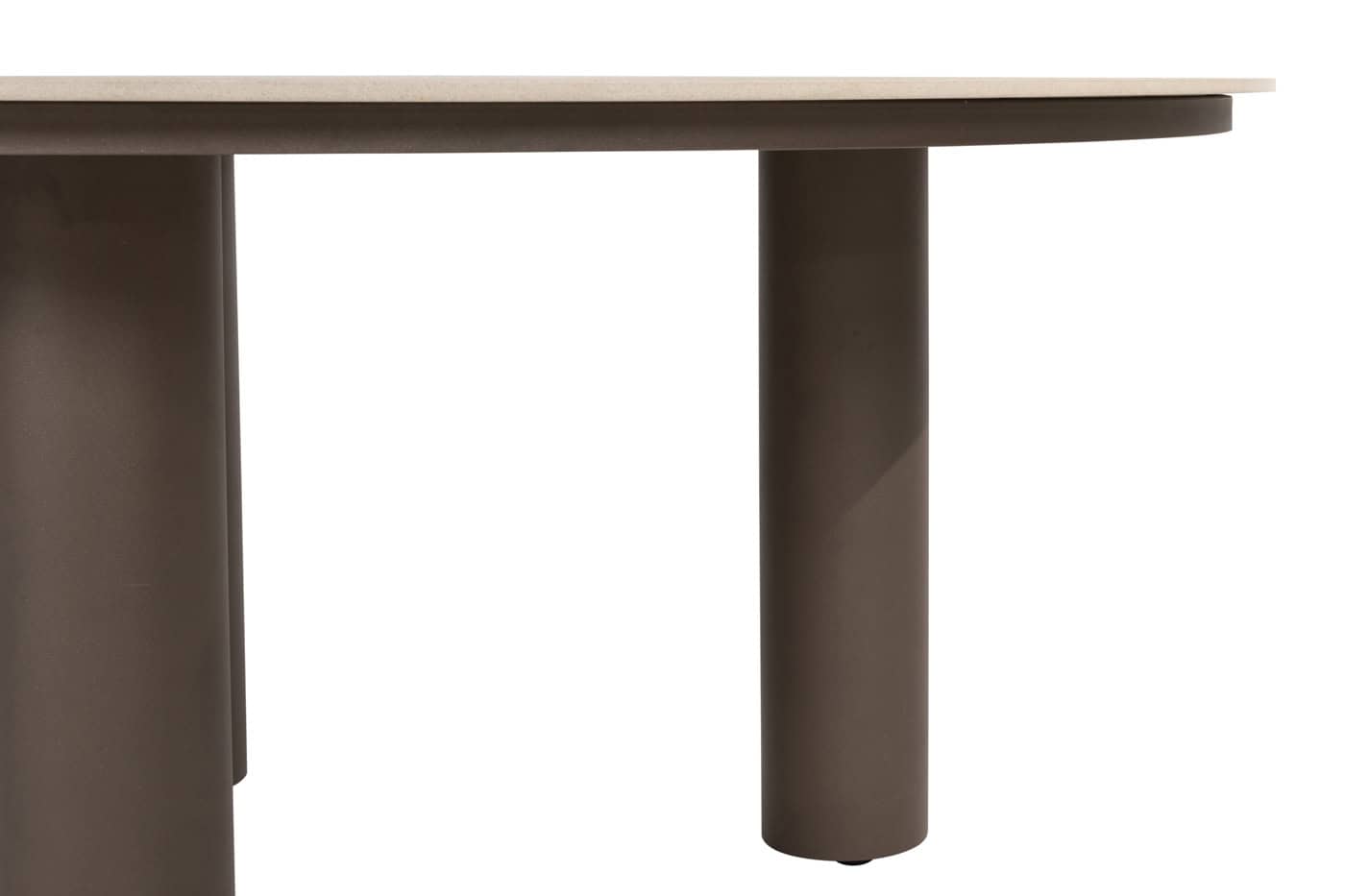 4SO Allora dining set terre (6 st.) met Arizona tafel ⌀160cm