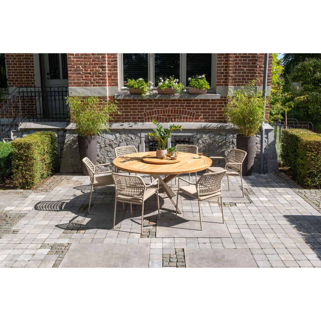 Taste 4SO Barista Dining Latte + Prado Teak Tabelle 160 Ø CM