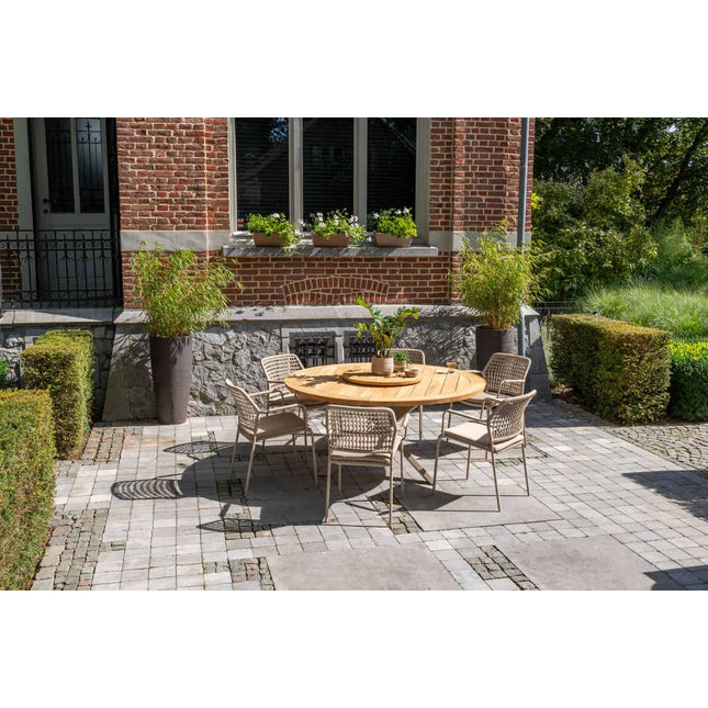 Taste 4SO Barista Dining Latte + Prado Teak Tabelle 160 Ø CM