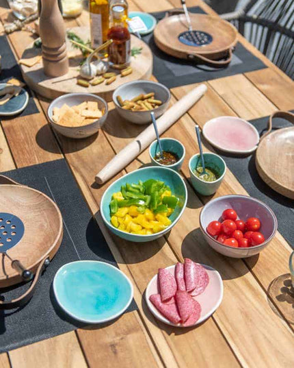 Taste 4SO Palma Dining Anthrazit + Basso Teaktabelle 240 cm