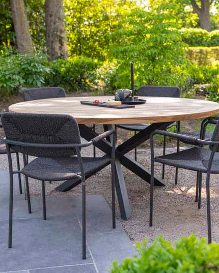 Taste 4SO Prado Teak Tabelle 160 Ø CM Anthracit Base