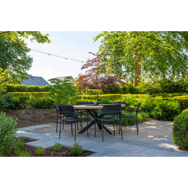 Taste 4SO Prado Teak Tabelle 160 Ø CM Anthracit Base