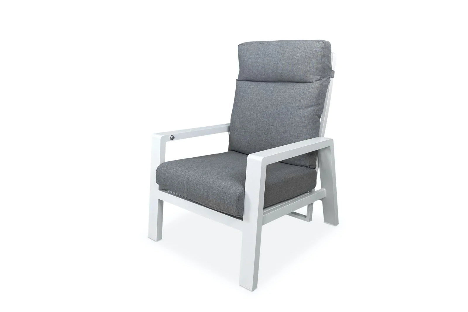 PaZoon verstellbarer Gartenstuhl Como Lounge Aluminium weiß