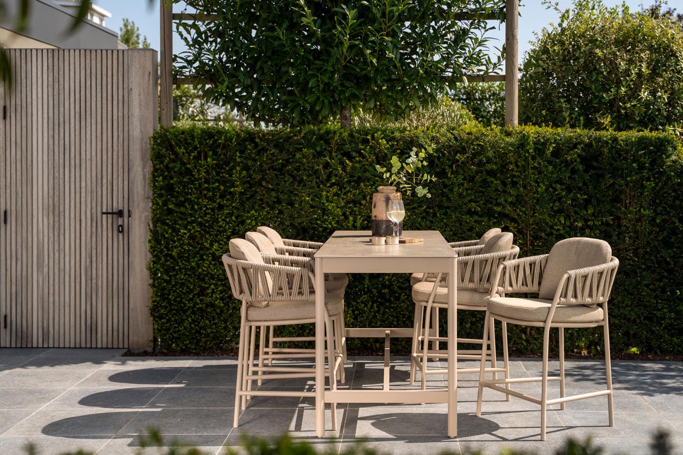 4SO Calma barset latte (6 st.) met Soho tafel 220x75cm