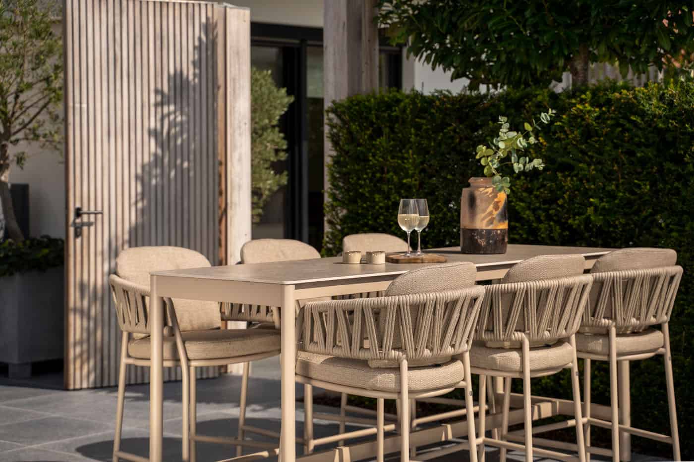 4SO Calma barset latte (6 st.) met Soho tafel 220x75cm