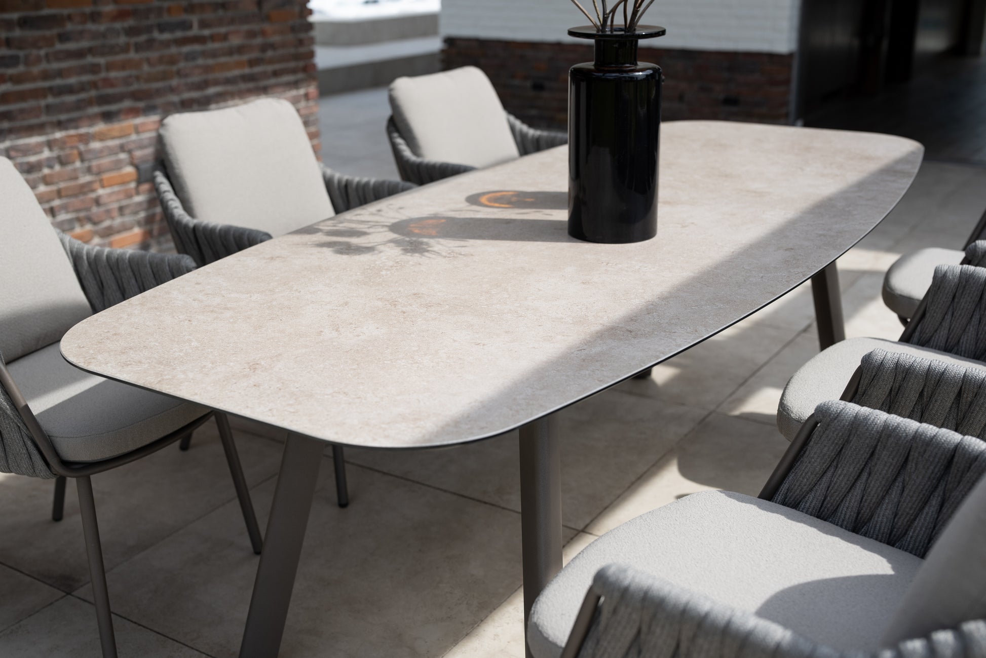Taste 4SO Cannes high dining chair terre with 2 cushions - Lifestyle