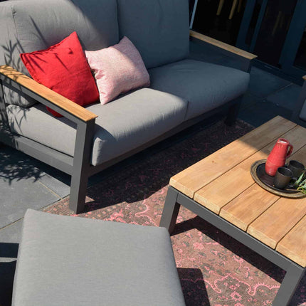 4 Seasons Outdoor Capitol Couchtisch Quadrat 90 x 90 x 35 cm. Teaktisch -Top
