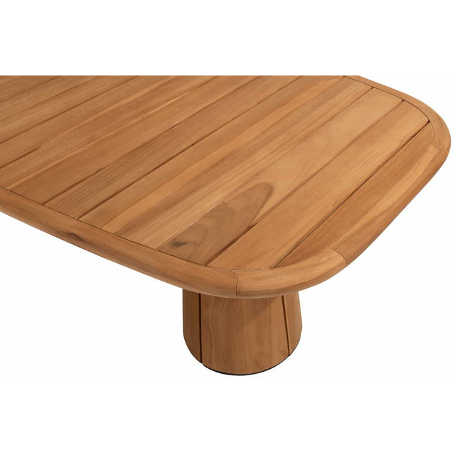 4 Seasons Outdoor Allora Essstuhl Terre + Taste 4SO Capri Tisch-Fass-Form-Teak 240 cm