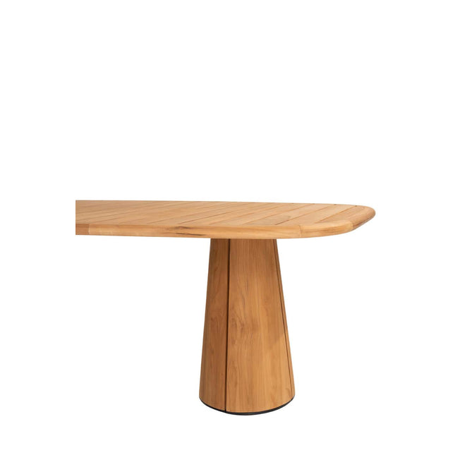 4 Seasons Outdoor Allora Essstuhl Terre + Taste 4SO Capri Tisch-Fass-Form-Teak 240 cm