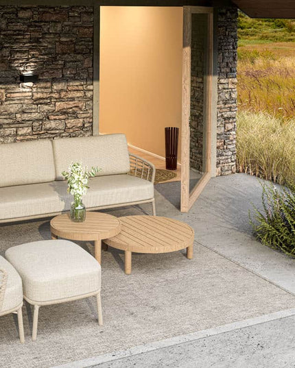 4 Seasons Outdoor Como Lounge Set Harvest + Verdi Couchtisch Latte 73 Ø CM