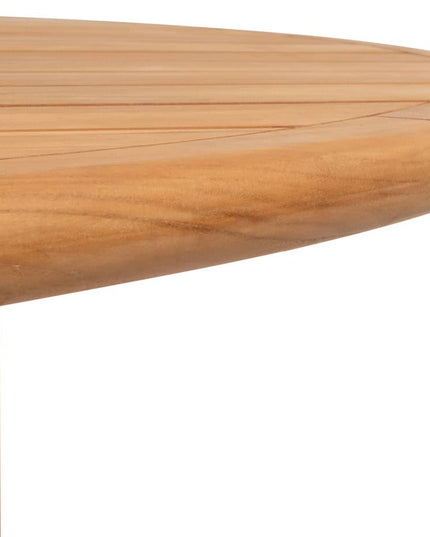 4 Seasons Outdoor Fabrice Essstuhl Latte + Taste 4SO Korsica Tisch Teak 160 Ø cm