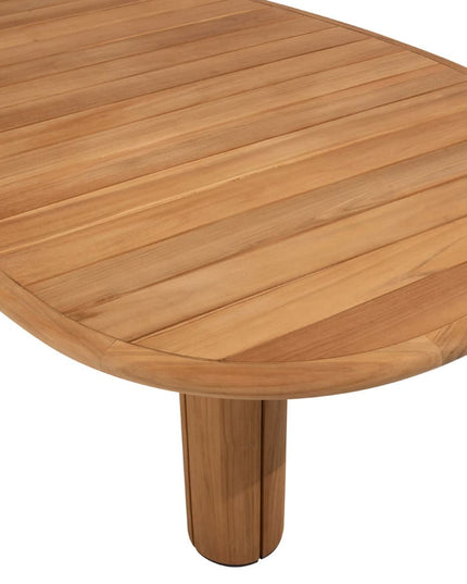 4 Seasons Outdoor Fabrice Essstuhl Latte + Geschmack 4SO Korsica Tisch Kieselform Teak 240 cm
