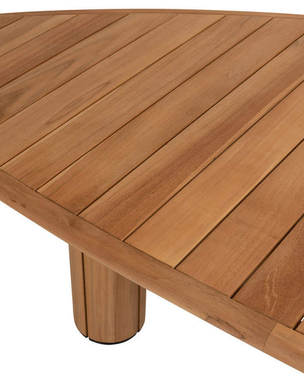 4 Seasons Outdoor Fabrice Essstuhl Latte + Geschmack 4SO Korsica Tisch Kieselform Teak 240 cm