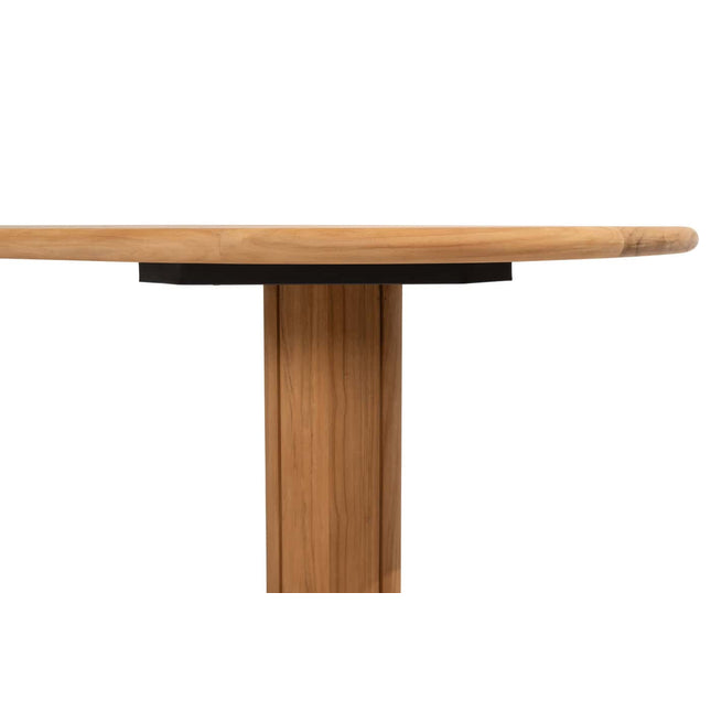 4 Seasons Outdoor Samos Essstuhl + Taste 4SO Corsica Tisch Kieselform Teak 240 cm