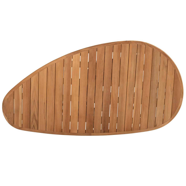 4 Seasons Outdoor Jura Dining + Taste 4SO Corsica Tisch Kieselform Teak 240 x 130 cm