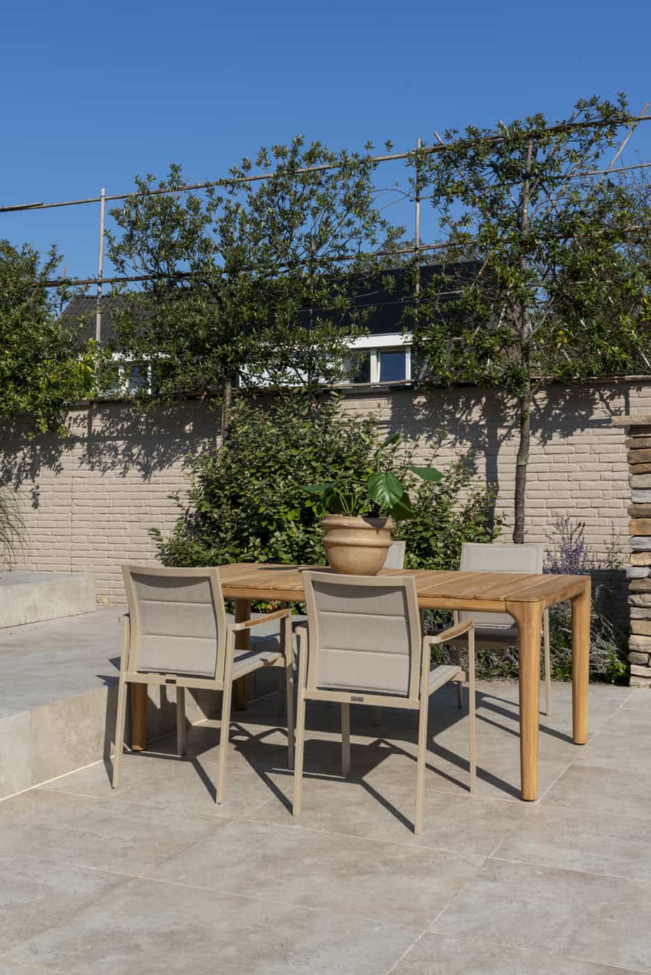 4SO Cortina dining set latte (4 st.) met Liam tafel 180x100cm - afbeelding 14