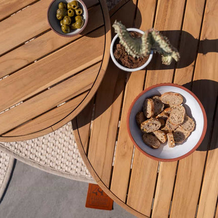 4 Seasons Outdoor Finn Couchtisch Teak 80 cm. Ø (H 25)