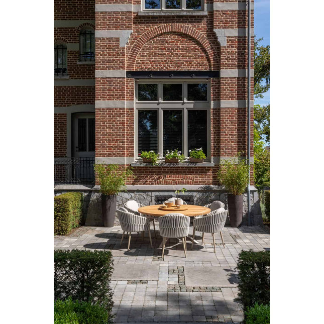 Taste 4SO Eva Dining + Prado Teak Tabelle 160 Ø CM