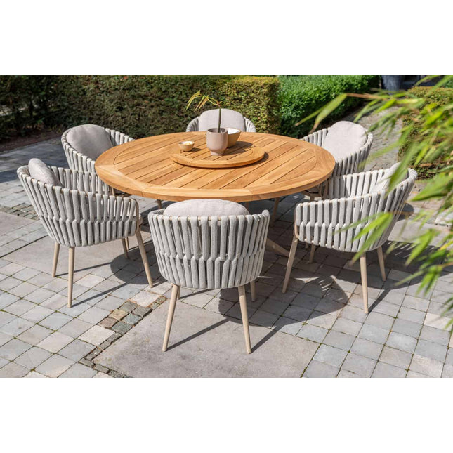 Taste 4SO Eva Dining + Prado Teak Tabelle 160 Ø CM