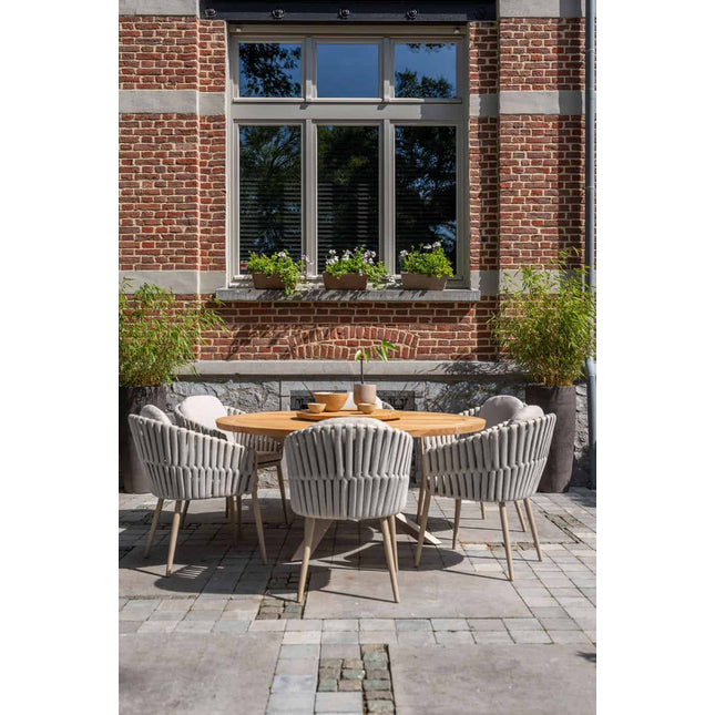 Taste 4SO Eva Dining + Prado Teak Tabelle 160 Ø CM