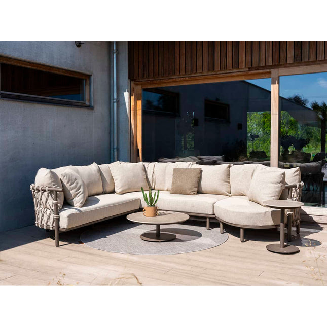 4 Seasons Outdoor Boaz Couchtisch mit Keramiktisch, Zentralbein terre 80 cm. Ø (H 30)