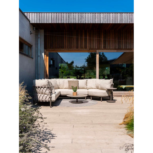 4 Seasons Outdoor Ezra Lounge Set + Boaz Couchtisch 80 Ø cm terre