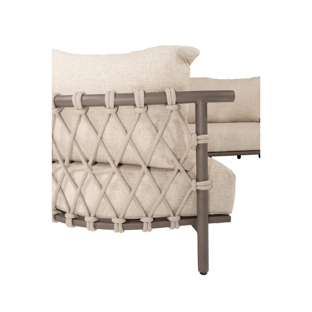 4 Seasons Outdoor Ezra Lounge Set + Boaz Couchtisch 80 Ø cm terre