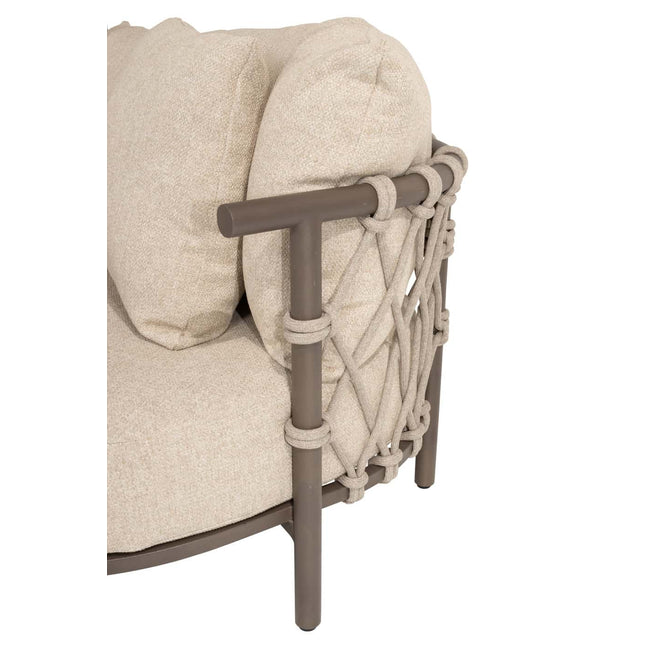 4 Seasons Outdoor Ezra Lounge Set + Boaz Couchtisch 80 Ø cm terre