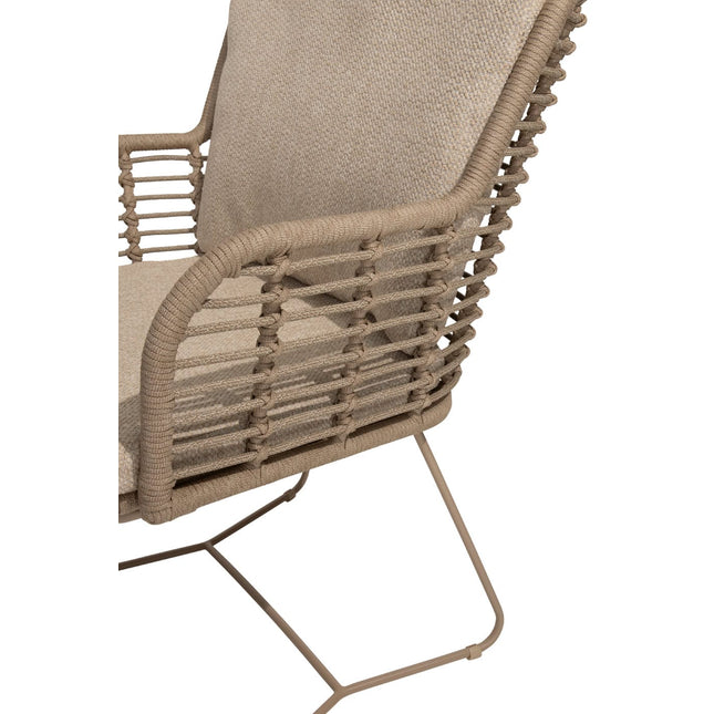 4 Seasons Outdoor Fabrice Essstuhl Latte + Taste 4SO Korsica Tisch Kieselform Teak 240 cm