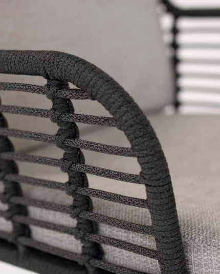 4 Seasons Outdoor Fabrice Dining Anthrazit + Privada Tisch Oval HPL Blatt 240 cm