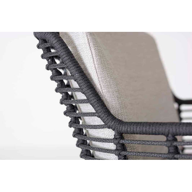 4 Seasons Outdoor Fabrice Essanthrazit + Taste 4SO Fiesta Bistro Tabelle 90 Ø CM