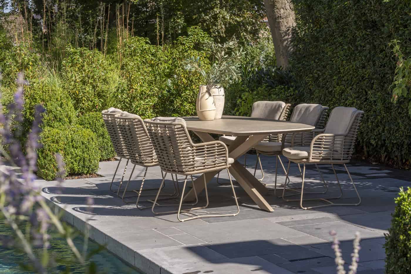 4SO Fabrice dining set latte (4 st.) + Taste 4SO Liam tafel 180x100cm - afbeelding 9