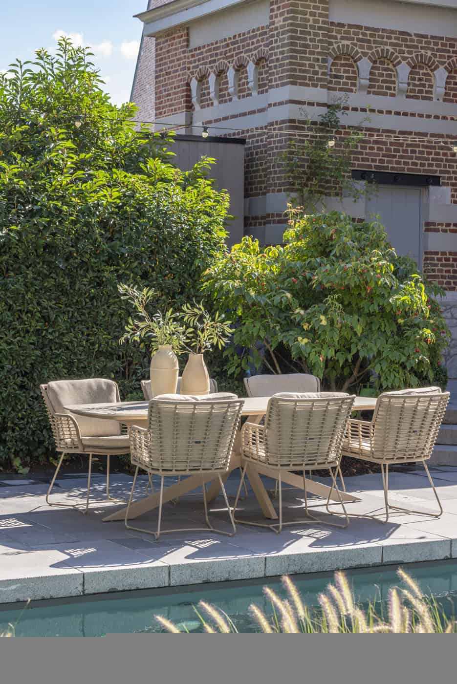 4SO Fabrice dining set latte (6 st.) + Taste 4SO Capri tafel 240x110cm - afbeelding 13