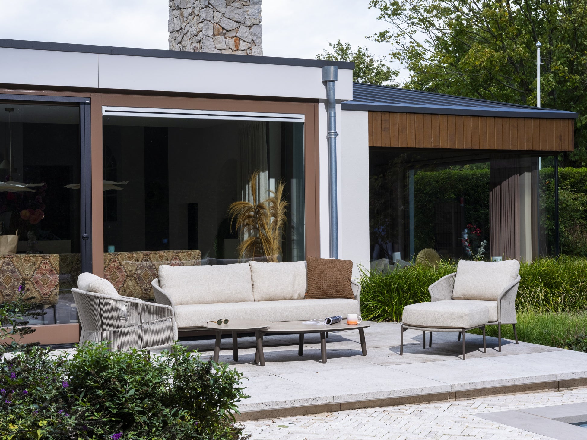 4SO Florence lounge set terre met Salute salontafel 65x30cm — sfeervolle tuinset van 4 Seasons Outdoor