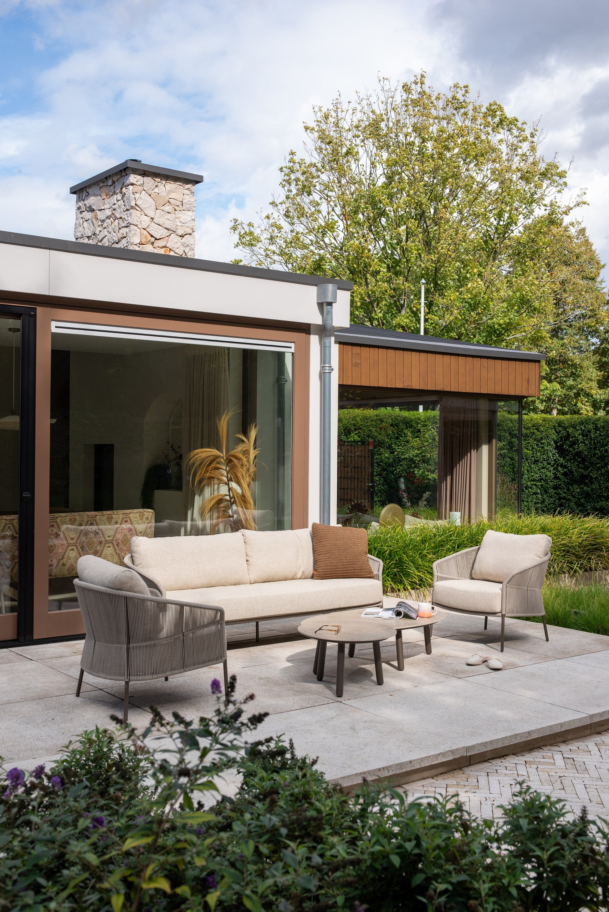 4SO Florence lounge set terre met Salute salontafel 65x30cm — sfeervolle tuinset van 4 Seasons Outdoor