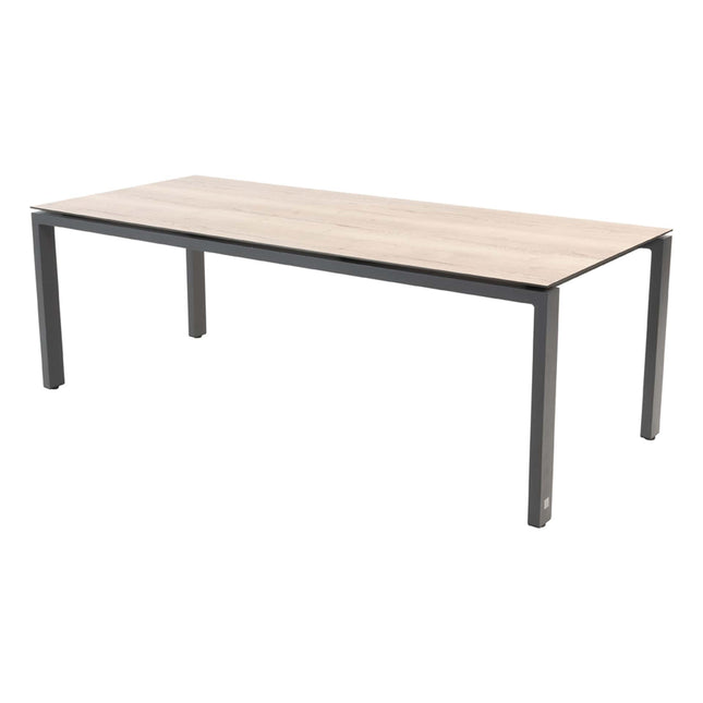 Taste 4SO Parma Stapelbares Essen + 4 Seasons Outdoor Goa Tisch HPL Holz 220 cm