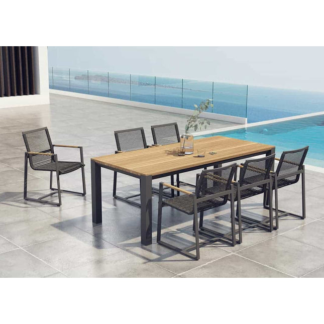 Taste 4SO Ridge Esstisch Anthrazit 220 x 95 cm.