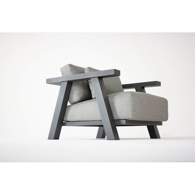 4 Seasons Outdoor Iconic Loungeset + Forza Hoher Loungetisch 120 x 70 x 55 cm