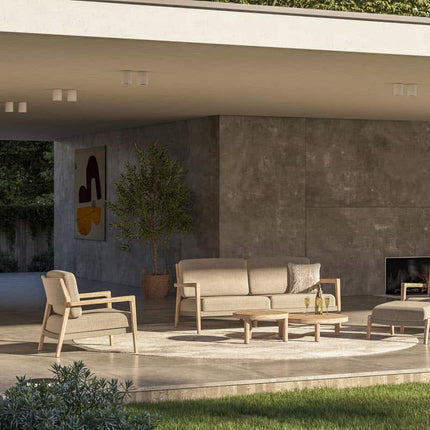 4 Seasons Outdoor Rem Couchtisch gebürstet Teak 60 cm. Ø (H 32)