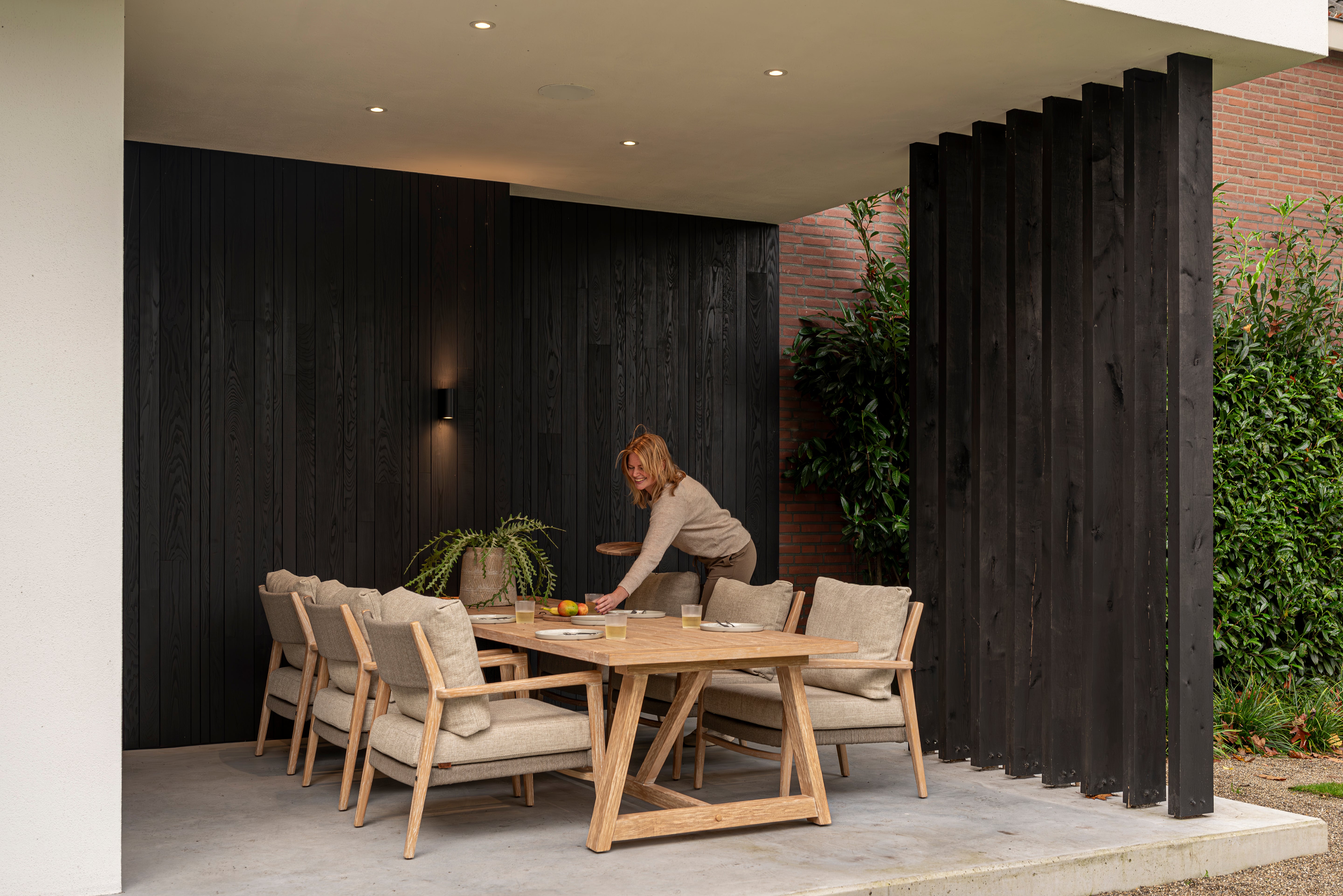 Julia dining set with Noah brushed Teak table 260x100cm _ - Lifestyle