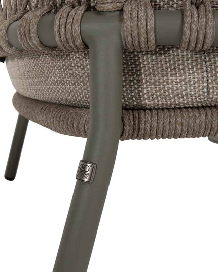 4 Seasons Outdoor Jura Bistro Lounge Set + Volta Seiten Tabelle 45 Ø CM Olive