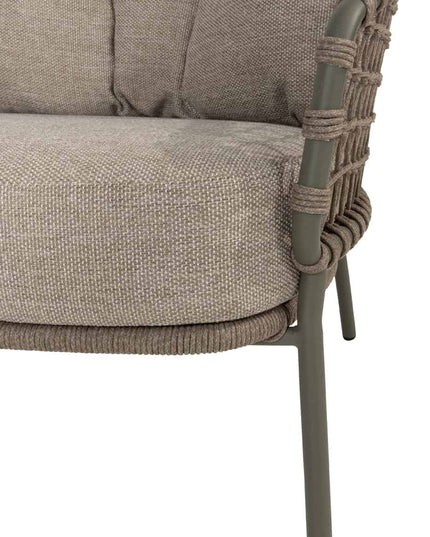 4 Seasons Outdoor Jura Bistro Lounge Set + Volta Seiten Tabelle 45 Ø CM Olive