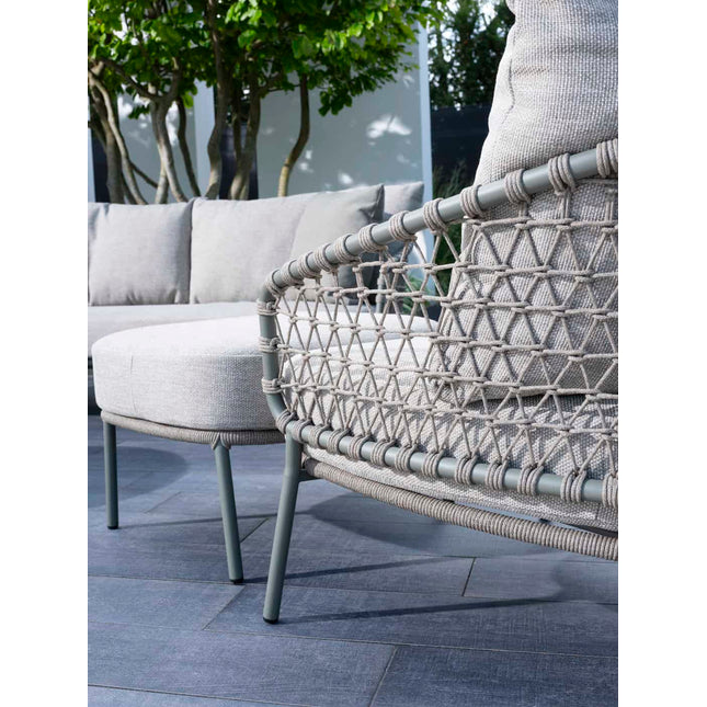 4 Seasons Outdoor Jura Bistro Lounge Set + Volta Seiten Tabelle 45 Ø CM Olive