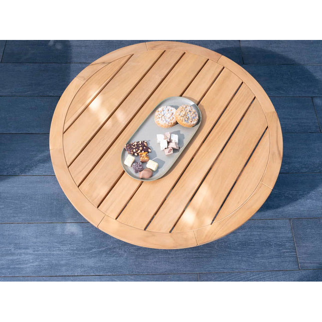 4 Seasons Outdoor Volta Couchtisch Zentralbein Olive 80 cm. Ø (H 30)