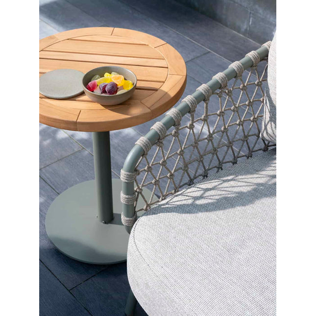 4 Seasons Outdoor Volta Side Table Central Leg Olive 45 cm. Ø (H 55)
