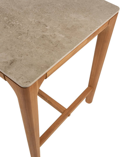 4 Jahreszeiten Outdoor Capalbio High Dining Chair + Taste 4so Liam High Ess Tisch mit Keramikblatt 220 cm