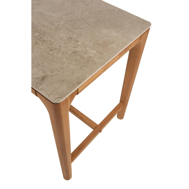 4 Jahreszeiten Outdoor Capalbio High Dining Chair + Taste 4SO Liam High Ess Tisch mit Keramikblatt 220 cm