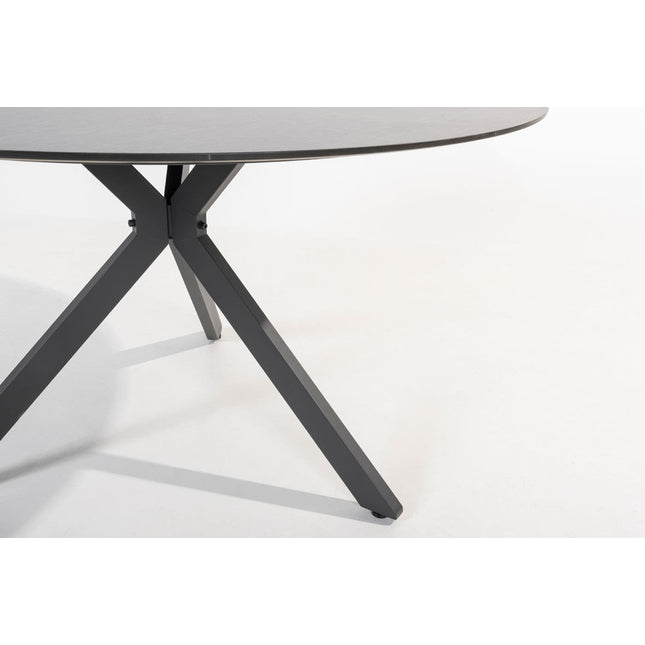 4 Seasons Outdoor Locarno Tisch HPL Slate Anthracit 130 Ø cm