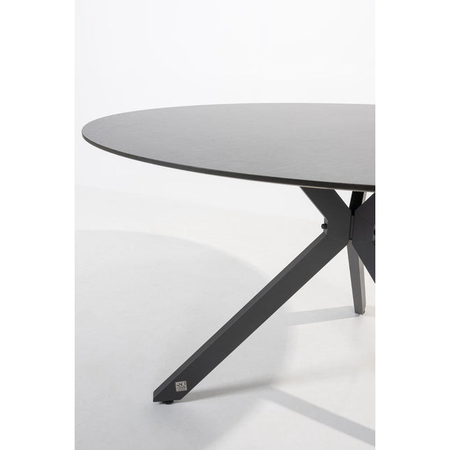 4 Seasons Outdoor Locarno Tisch HPL Slate Anthracit 130 Ø cm