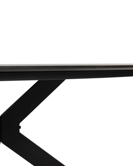 Taste 4SO Manitoba Stackbare Essstuhl Anthrazit + 4 Seasons Outdoor Locarno Tisch HPL Slate Anthrazit 160 Ø cm
